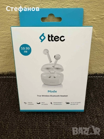 Нови слушалки ttec Mode,неотварян кутия , снимка 3 - Bluetooth слушалки - 52956284