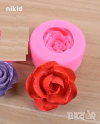 3d Голяма цъфнала роза силиконов молд форма декорация торта фондан шоколад свещ гипс сапун калъп