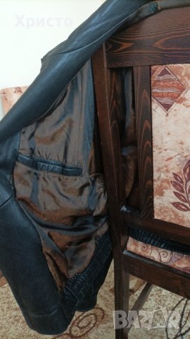Мъжко яке естествена кожа - размер 50-ти / тип мото рокерия, снимка 8 - Якета - 39810343