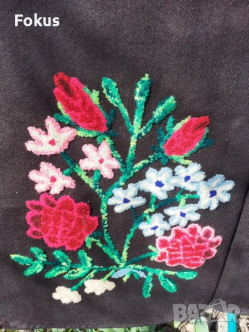 Стара автентична голяма фъкана престилка за носия, снимка 2 - Антикварни и старинни предмети - 53280004