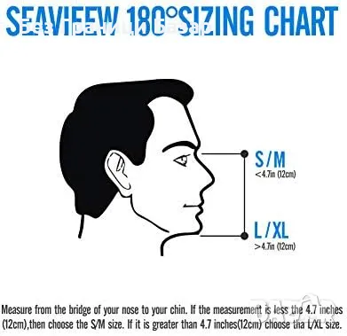Нова Пълнолицева маска за гмуркане шнорхелинг море плуване плаж L/XL, снимка 4 - Водни спортове - 47531510