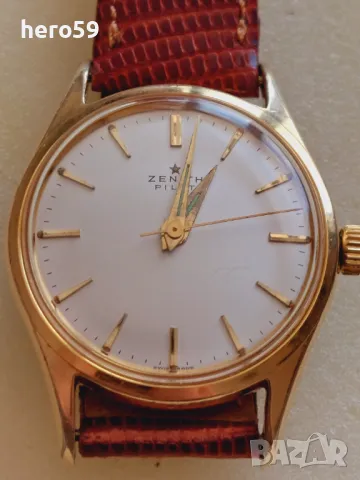 ZENITH PILOT cal.120 позлата 40 микрона-Зенит мъжки часовник 1960г., снимка 1