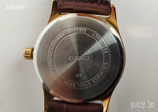 Дамски часовник Casio с нова кожена каишка, снимка 3 - Дамски - 53480203