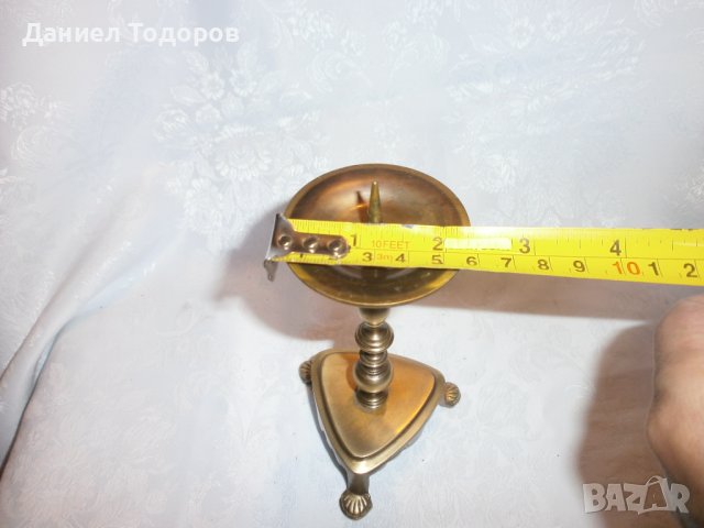 Красив Стар Бронзов  Свещник, снимка 7 - Декорация за дома - 37275561