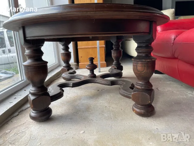 Овална холна маса масивно дърво, снимка 5 - Маси - 50037612