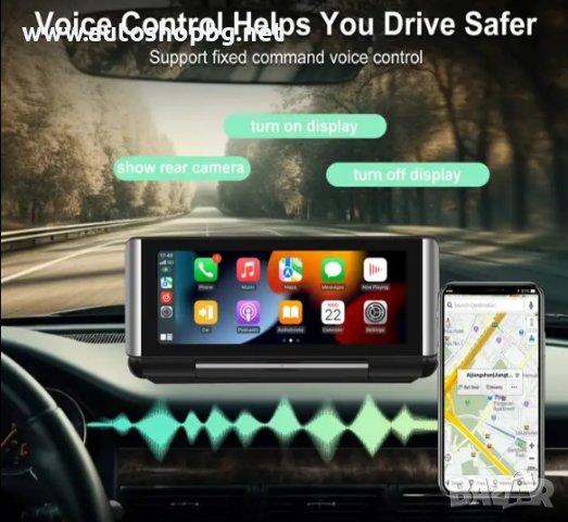 Универсална навигация + видеорегистратор ANDROID Wireless Carplay & Android Auto DVR AirPlay BT FM A, снимка 3 - Аксесоари и консумативи - 43544799