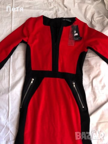 Дамска рокля черно и червено, снимка 2 - Рокли - 32808862
