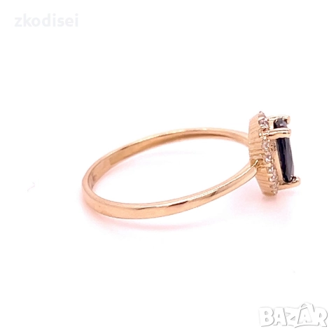 Златен дамски пръстен 1,45гр. размер:54 14кр. проба:585 модел:34391-4, снимка 2 - Пръстени - 51822042