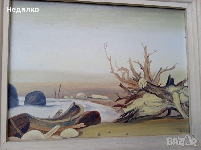 Стари картини,2бр,Георги Цигуларов,масло, снимка 5 - Други ценни предмети - 36760329