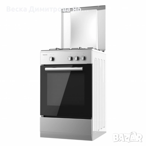Газова печка Taurus CIG3FIXMG – 3 горелки, газова фурна 43L, инокс корпус, с дефект, снимка 5 - Печки, фурни - 52057780