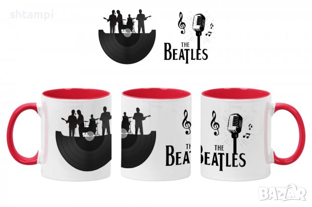 Чаша Beatles 09,Керамична Чаша, Кафе Чай, Игра,Изненада,Подарък,Повод,Празник,Рожден Ден