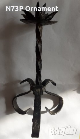 СТАР СВЕЩНИК. КОВАНО ЖЕЛЯЗО. , снимка 3 - Антикварни и старинни предмети - 28526735