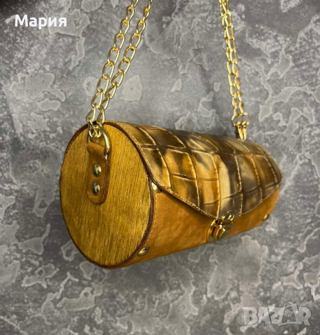 ПРОМОП-Чанта от ЕСТЕСТВЕНА КОЖА и хастар , снимка 4 - Чанти - 44929207