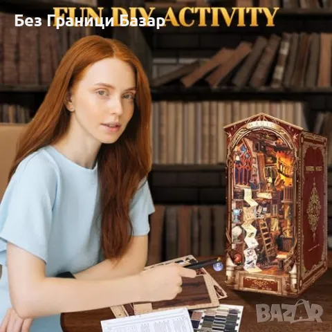 Нова DIY Миниатюрна Къщичка с LED Светлини - Подарък за Творци декор, снимка 9 - Други - 47370779