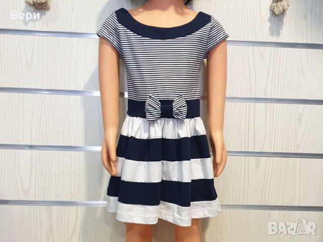 Нова детска моряшка рокличка с панделка, 12-18 месеца, снимка 6 - Бебешки рокли - 29040382