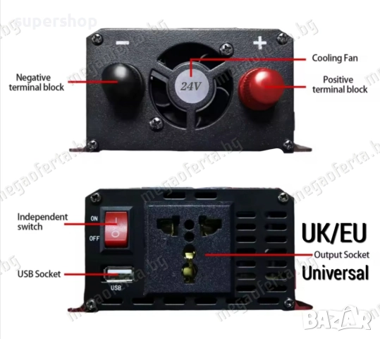 Инвертор за камион 24V-2000W, снимка 8 - Аксесоари и консумативи - 52002257