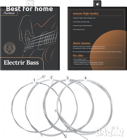 Струни за електрическа бас китара Asmuse Electric Bass Strings, снимка 1 - Китари - 39315010