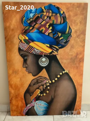 Светеща картина с LED осветление - жената 04