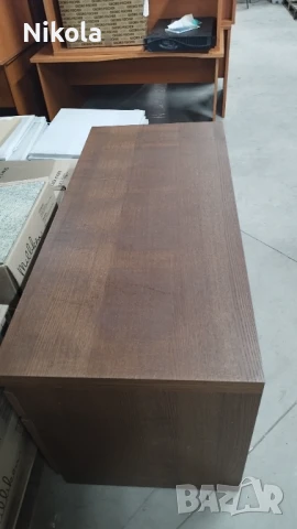 Бюро за офиса или за вкъщи 140/65/73см цвят кафяв - махагон с вградено шкафче, снимка 17 - Бюра - 51230366