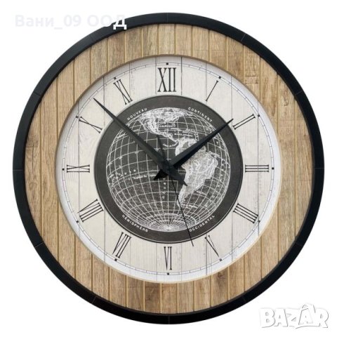 Уникален дървен часовник в индустриален стил