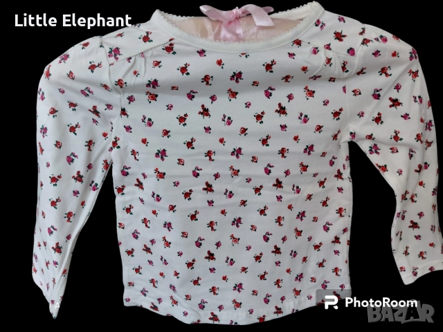 Блузка с дълъг ръкав за 2-3 год мом малки розички,колекция"Flowers",Англия/нова