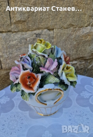 🌸✨ Порцеланова кошница с 3D цветя – изящна изработка ✨🌸, снимка 11 - Статуетки - 51518239