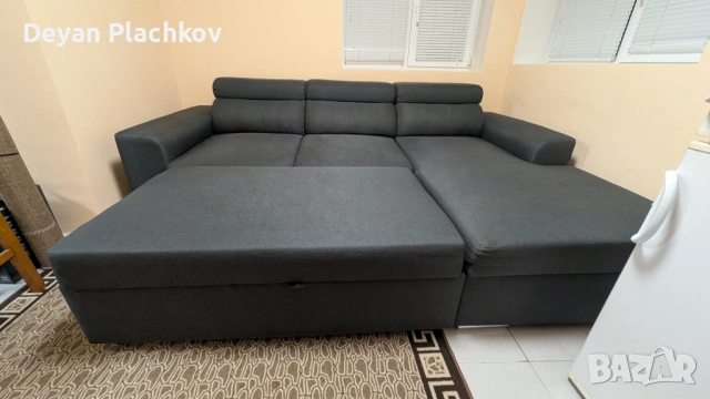 Ъглов Диван, Холов Диван, Механизъм за разтягане и механизъм с ракла, снимка 4 - Дивани и мека мебел - 52427591