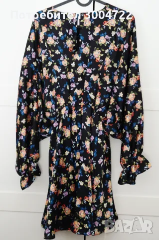 Дамска рокля с флорални мотиви, снимка 3 - Рокли - 50436003