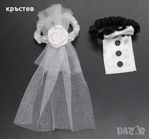 Декорация за чаши на младоженци, снимка 2 - Подаръци за сватба - 28196179