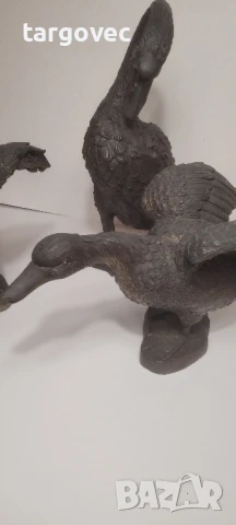 уникално красиви три броя бронзови фигури статуетки пластики патета, снимка 5 - Статуетки - 51418576