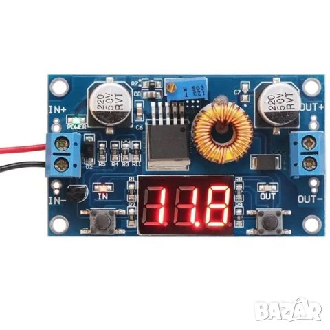 DC/DC понижаващ модул XL4015 75W от 4-38V до 1.4-35V с волтметър, снимка 5 - Друга електроника - 39370514