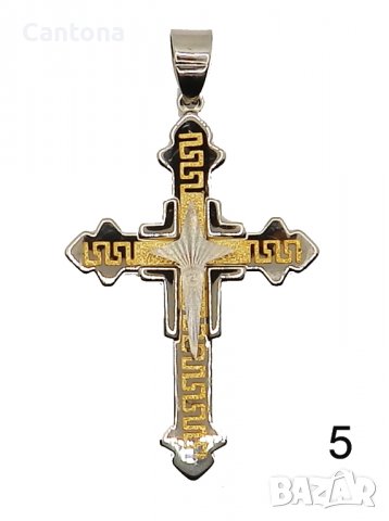 Кръст от медицинска стомана 316L, с цирконий - различни цветове, снимка 5 - Колиета, медальони, синджири - 38147607