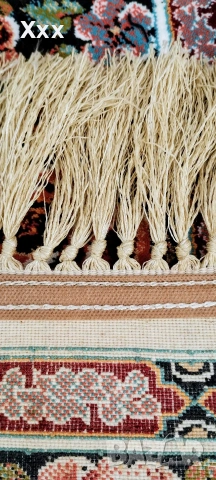 Ръчно тъкан копринен килим.Антика за ценители., снимка 7 - Килими - 53487927