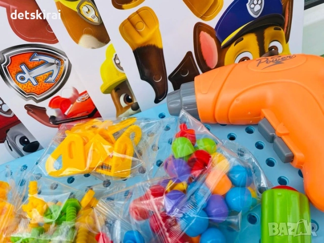 Конструктор с винтоверт- 3D мозайка Пес Патрул, снимка 9 - Конструктори - 51777330