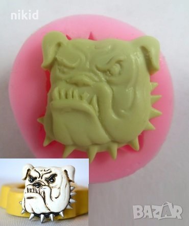 Зло куче Боксер глава силиконов молд форма фондан гипс