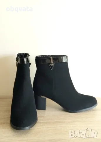 НОВИ Черни дамски боти 39 номер, снимка 3 - Дамски боти - 50428611