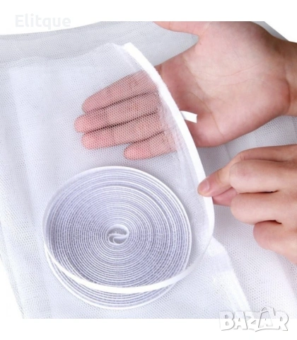 Предпазна мрежа за прозорци – бял цвят, 130 × 150 см 🛡️, снимка 11 - Декорация за дома - 53252235