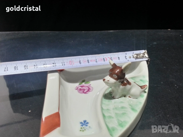 Стар български порцелан пепелник , снимка 3 - Антикварни и старинни предмети - 52744213