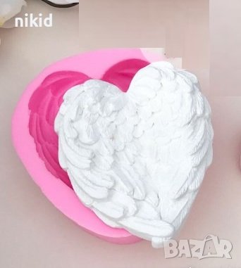 Големи крила крило подходящи за поставяне на бебе в тях силиконов молд форма калъп гипс фондан декор