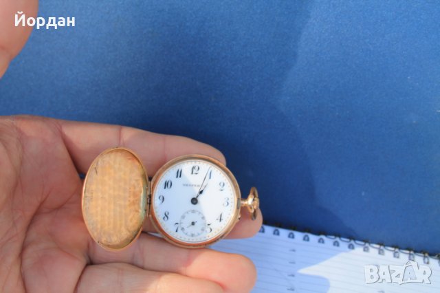 Златен джобен часовник ''Hesperus'' 40 мм, снимка 5 - Антикварни и старинни предмети - 40579668
