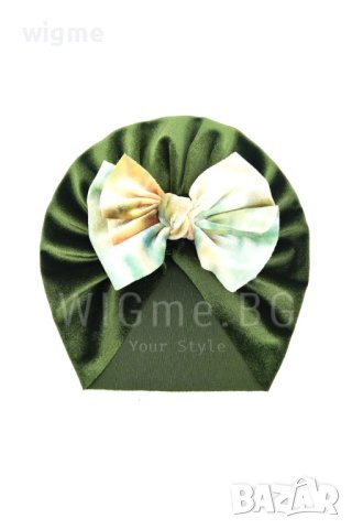 Бебешки тюрбан - кадифе, снимка 2 - Аксесоари за коса - 40426304