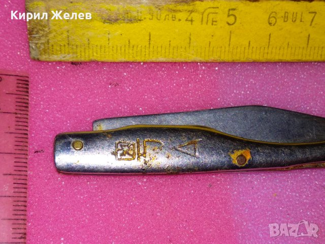 СТАРО УНИКАЛНО РЪЧНО ГРАВИРАНО КОЛЕКЦИОНЕРСКО ФИГУРАЛНО ДЖОБНО НОЖЧЕ - КИТАЙ с ЙЕРОГЛИФ 42003, снимка 12 - Колекции - 44041283