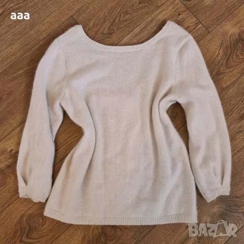 Меко пуловерче Selected Femme с гол гръб и 3/4 ръкав, снимка 1 - Блузи с дълъг ръкав и пуловери - 40506402