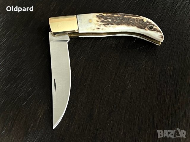 Fox Stag Folder. Траен сгъваем джобен ловен нож с едно основно острие. (FH623), снимка 3 - Ножове - 40601376