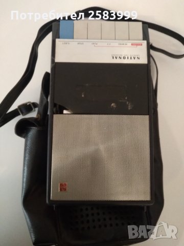 Ретро касетофон с микрофон първия на PHILIPS + подарък ретро касетофон NATIONAL, снимка 2 - Радиокасетофони, транзистори - 31943083