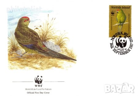 Остров Норфолк - 4 броя FDC Комплектна серия - WWF, снимка 4 - Филателия - 38640450