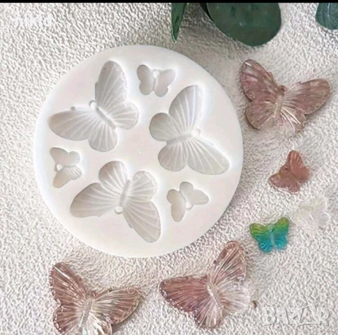 6 малки и големи Пеперуди пеперуда силиконов молд форма фондан шоколад гипс декор украса