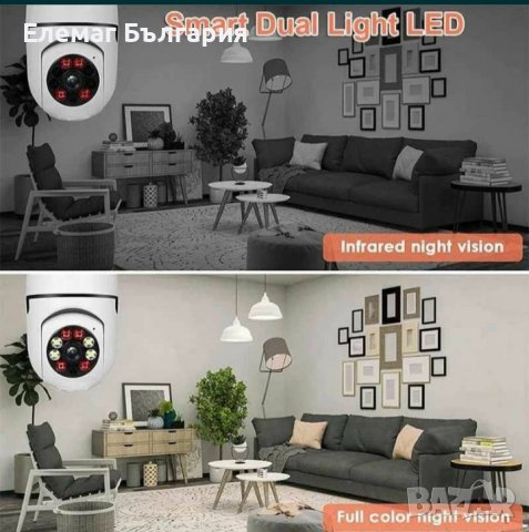 ПРОМО IP въртяща се 360° камера Full HD скрита шпионска крушка лампа, снимка 9 - IP камери - 39744242