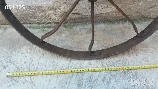 ковано масивно колело от каруца, двуколка, рало , снимка 5 - Антикварни и старинни предмети - 39836450