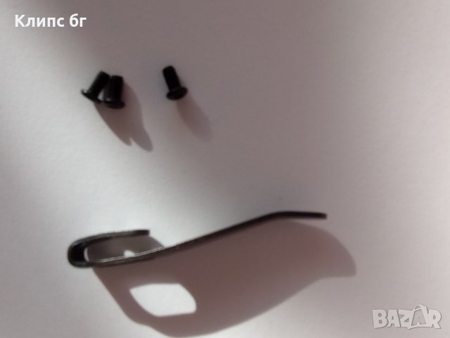 Черен стоманен клипс за нож с подарък крепежи модел 3, снимка 2 - Ножове - 43951116